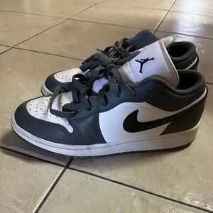 Air Jordan 1 Low- Dark Grey and White Sneakers. Size 5.5YUsed but good condition